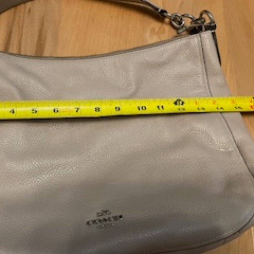 Coach, grey hobo, pebble, leather shoulder bag, Harley with silver trim - Picture 11 of 13